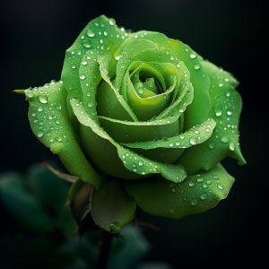 a picture of a green rose